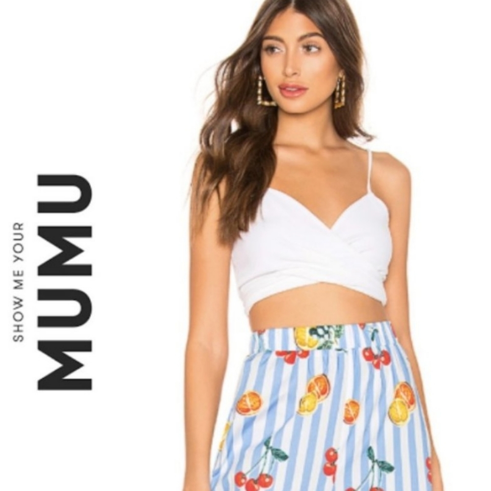 SHOW ME YOUR MUMU Rumba Wrap Tie Waist Crop Top